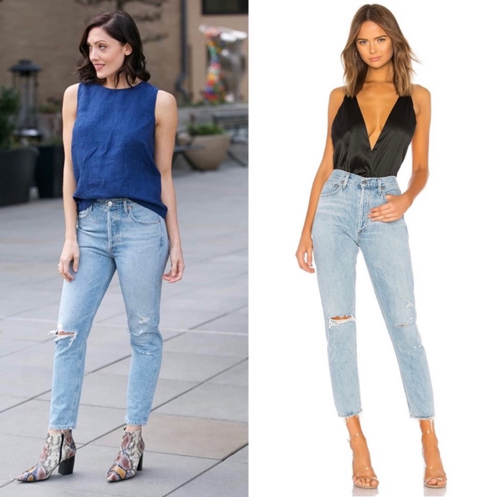 Agolde Jamie High Rise Classic Jeans in Shakedown